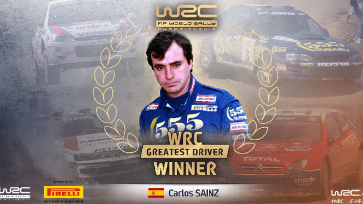 Carlos Sainz ganó la votación al mejor piloto de la historia del Mundial de Rallies. (wrc.com)