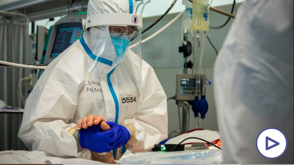 Enfermo de coronavirus en un Hospital de Valencia. (Foto: Europa Press)s