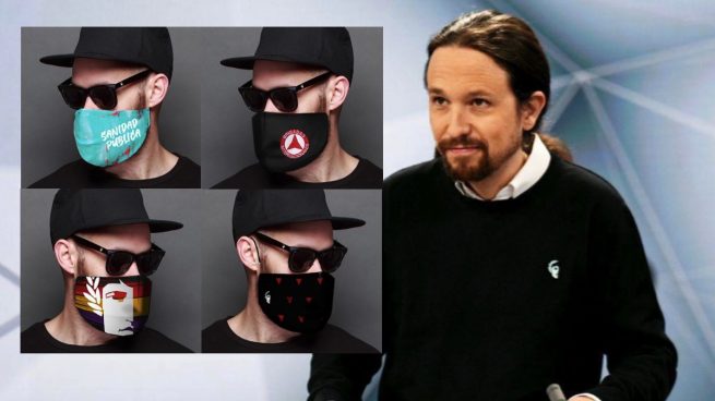 La marca de ropa del dircom de Podemos lanza unas mascarillas «antifascistas» para hacer caja con la pandemia