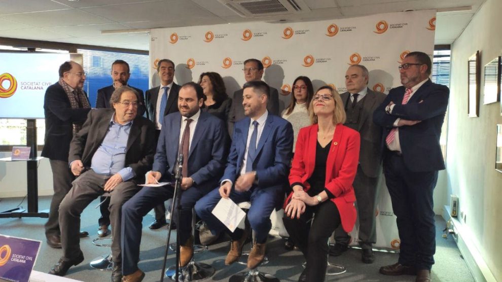 Imagen del consejo asesor de Sociedad Civil Catalana (SCC). (Foto: Europa Press)