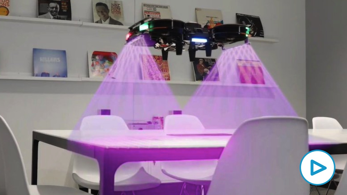 Madrid estudia un proyecto es emplear drones para la desinfección de interiores a través de una luz ultravioleta