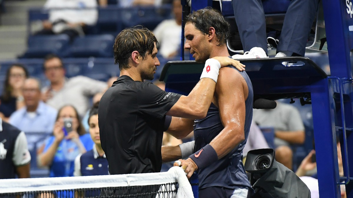 Ferrer y Nadal, en el US Open 2018. (AFP)