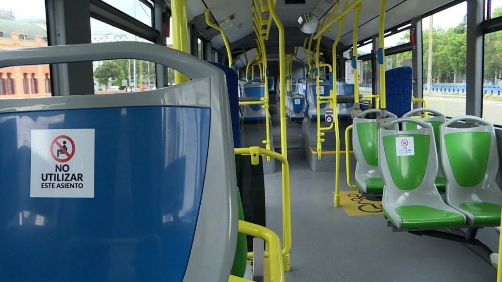 Los autobuses de Madrid se quedarán con un aforo de 34 pasajeros
