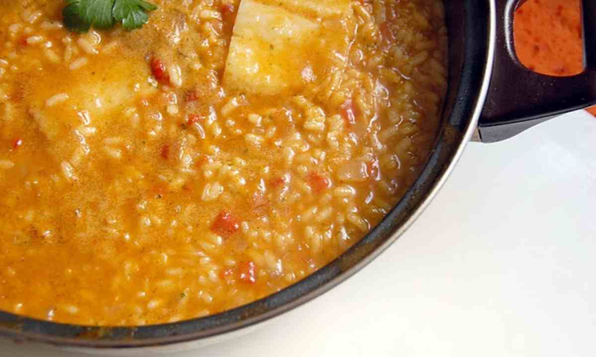 Receta de Arroz caldoso con corvina