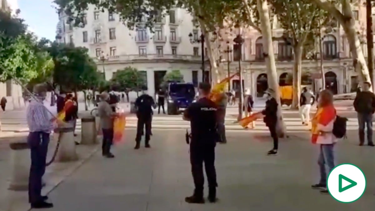 Manifestación contra Sánchez en Sevilla.