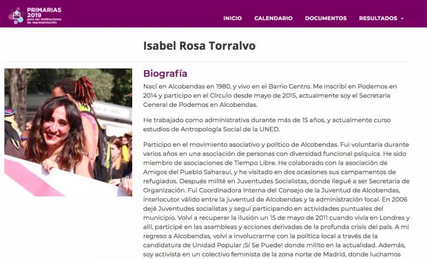 Isabel Rosa Torralvo Podemos