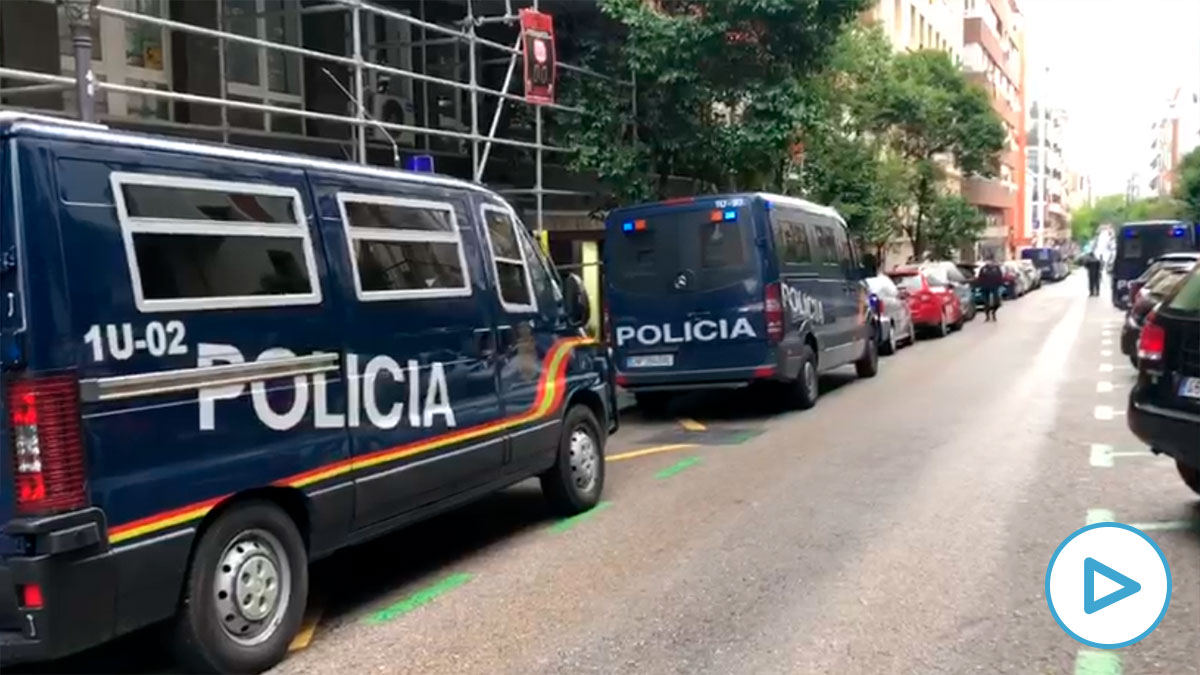 Despliegue policial en Núñez de Balboa.