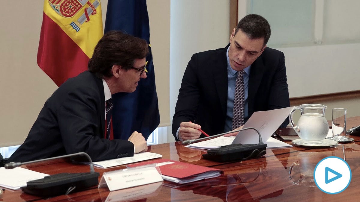 Salvador Illa y Pedro Sánchez. (Foto: Moncloa)