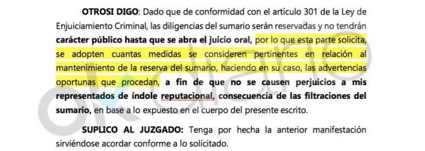 Censor Iglesias: exige al juez «medidas» contra OKDIARIO para que no informe sobre el ‘caso Dina’