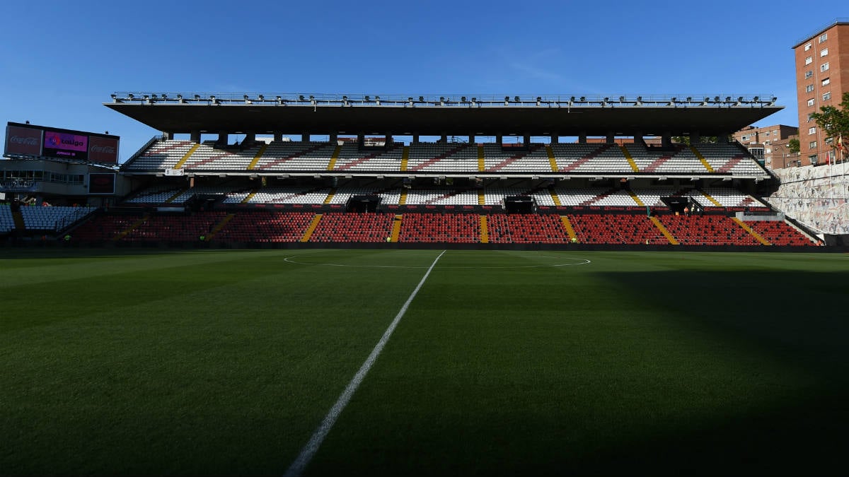 Una imagen del estadio de Vallecas vacío. (Getty)