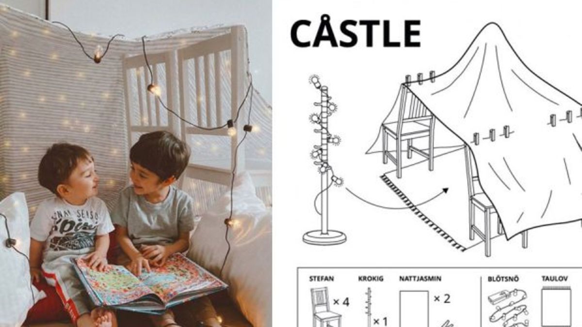 Las curiosas instrucciones de IKEA para crear estructuras en casa con los niños