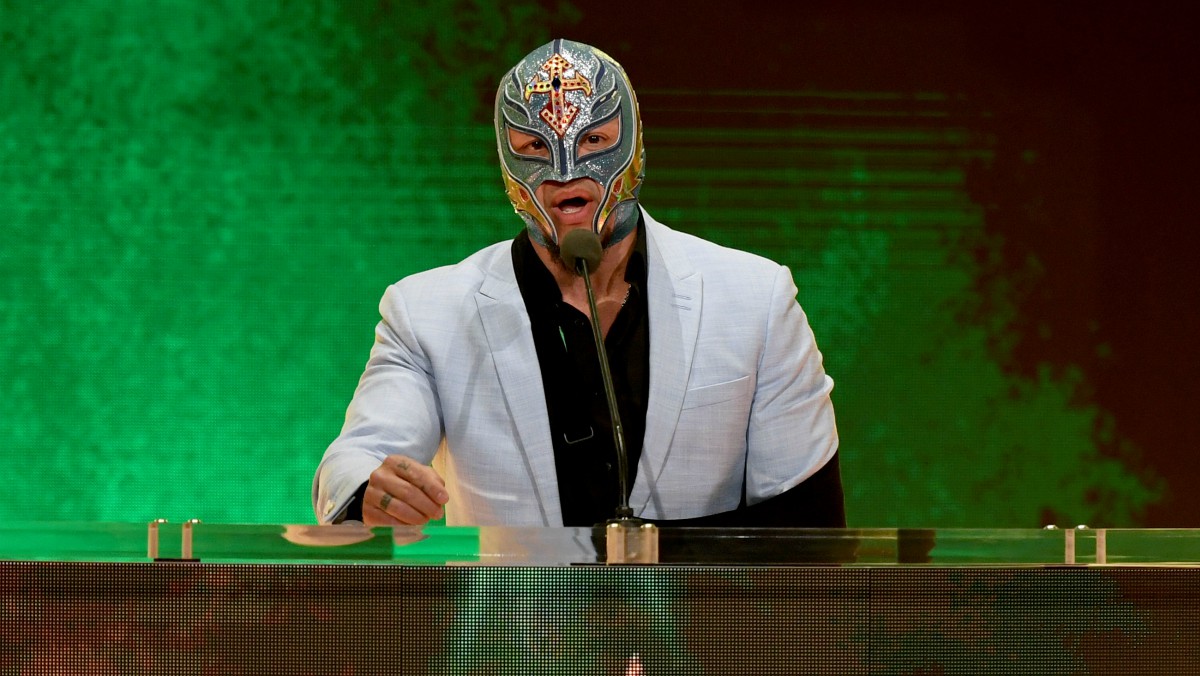 Rey Mysterio, en un evento de la WWE. (AFP)