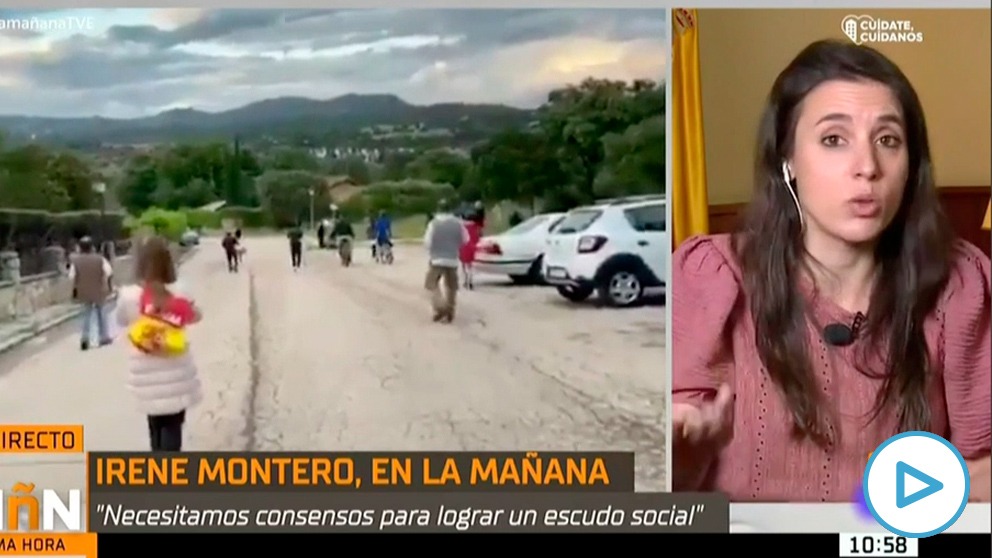 Irene Montero anima a montar escraches en las casas de Casado, Abascal y Ayuso: «Terminará pasando» (Vídeo: TVE).