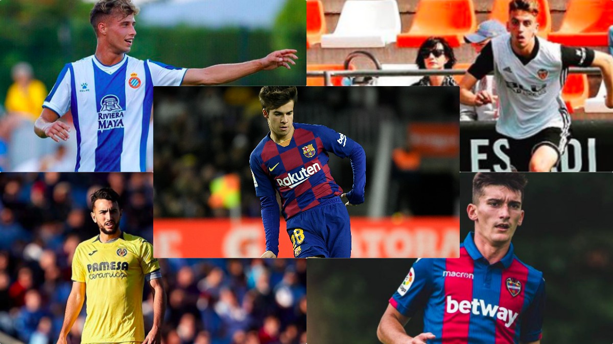 Javi Puado, Álex Centelles, Manu Morlanes, Riqui Puig y Pepelu.