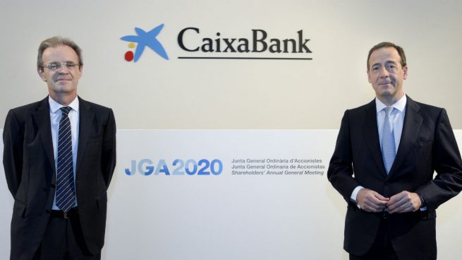 Jordi Gual y Gonzalo Gortázar, presidente y consejero delegado de Caixabank
