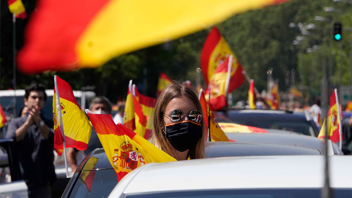 Manifestación de Vox contra el Gobierno de Pedro Sánchez.