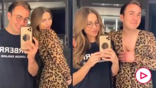 Gotze y su pareja, en el vídeo.