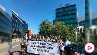 Tebas manifestación reporteros