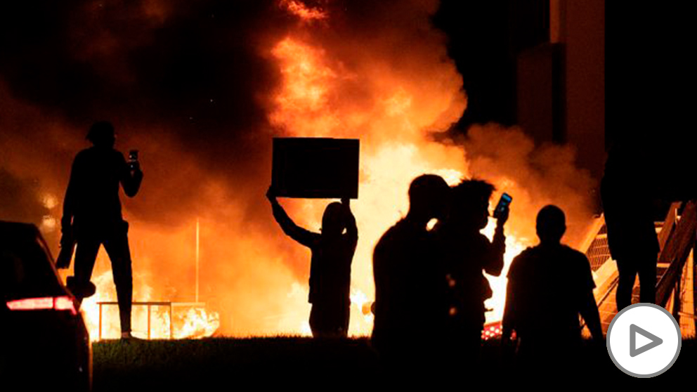 Imagen de los disturbios registrados en Minneápolis tras la muerte del George Floyd.