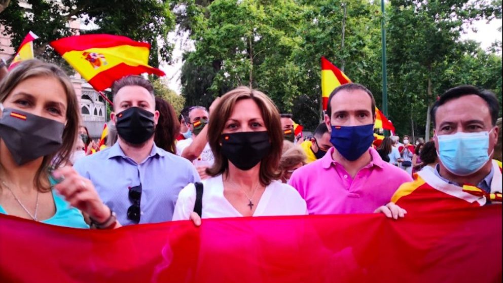 VOX Sevilla, en una manifestación.
