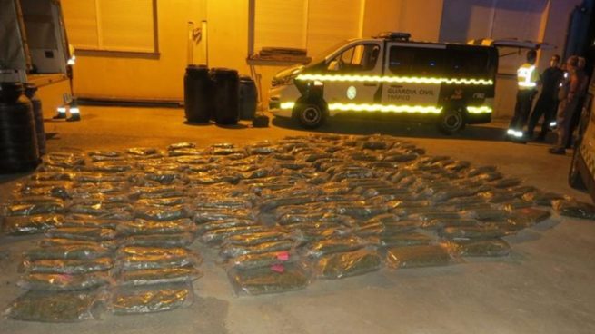 Localizan un cargamento de 257 kilos de droga oculta en vísceras de animales