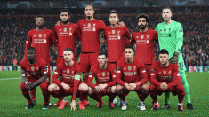 El Liverpool, antes de un encuentro de Champions League (Getty)