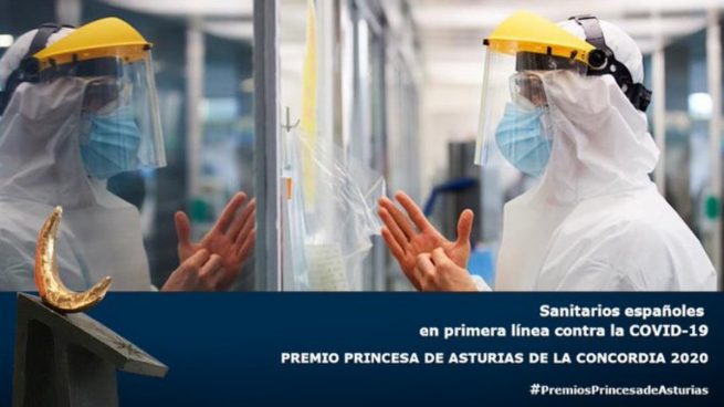 Los sanitarios españoles que trabajan en primera línea contra la COVID-19 recibirán el Premio Princesa de Asturias de la Concordia