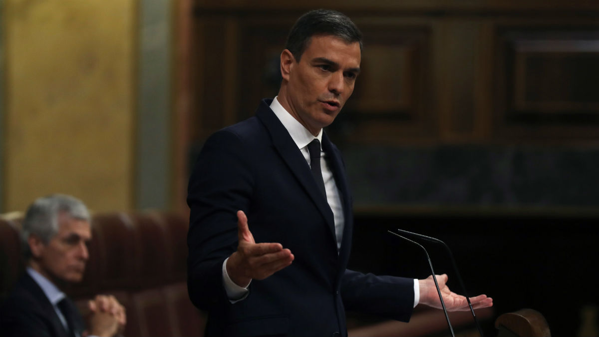 El presidente del Gobierno, Pedro Sánchez, en el Congreso de los Diputados. (Foto: EFE)