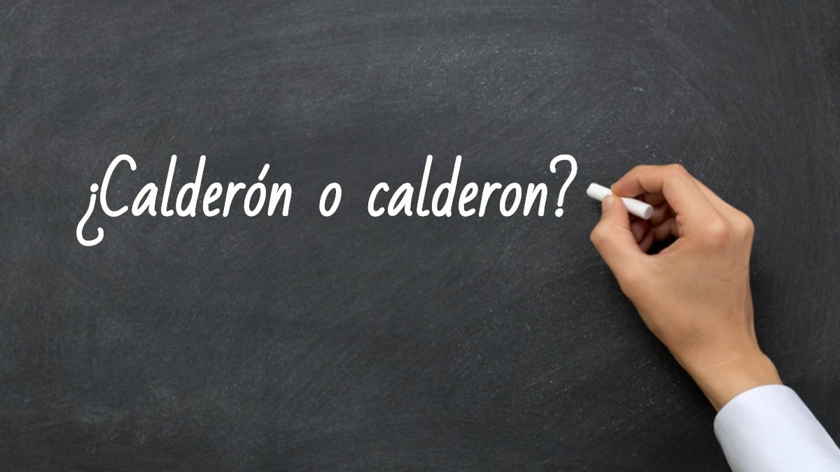 Se escribe calderón o calderon