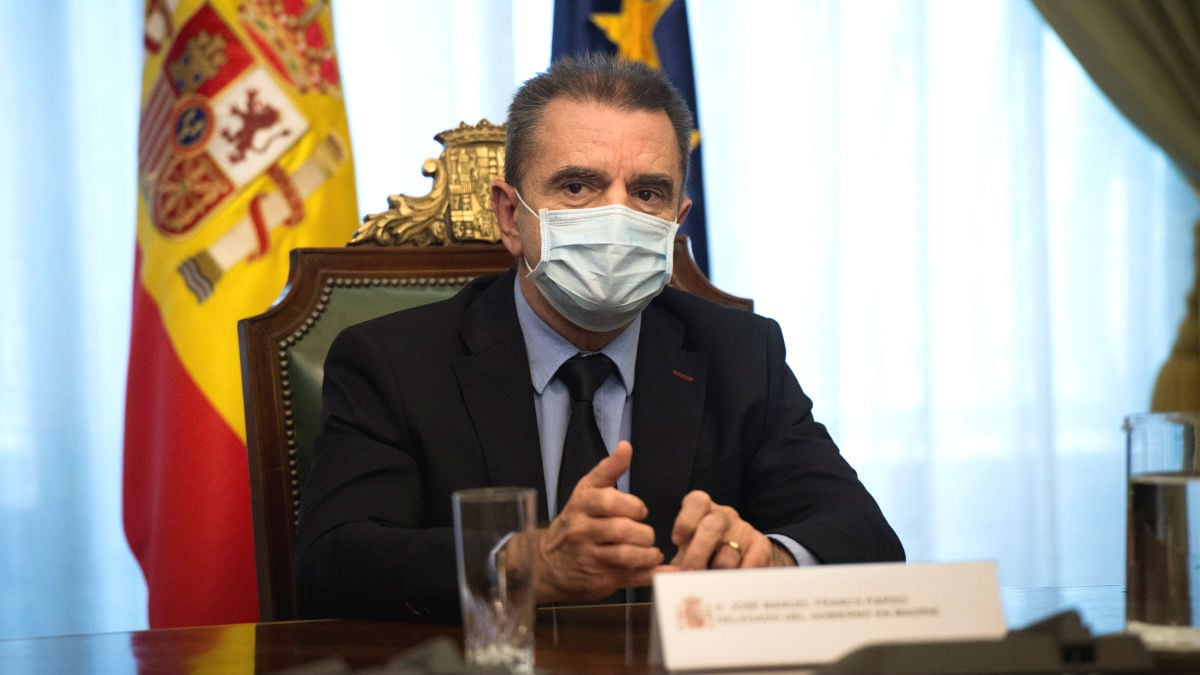 El delegado de Gobierno, José Manuel Franco, durante la reunión que mantuvo este jueves con la Federación de Municipios madrileña. (Foto: Efe)