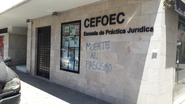 Ataque Anifa a la Escuela de Práctica Jurídica de Sevilla.