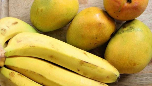 Batido de mango y plátano especiado