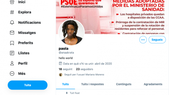Paola, Lorena, Ainhoa: los bots ‘socialistas’ que alaban a Sánchez e insultan a Ayuso y periodistas