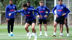 Joao Félix ejercitándose con el grupo. (atleticodemadrid.com)