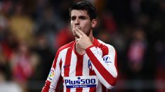 Morata celebra un gol con el Atlético. (Getty)