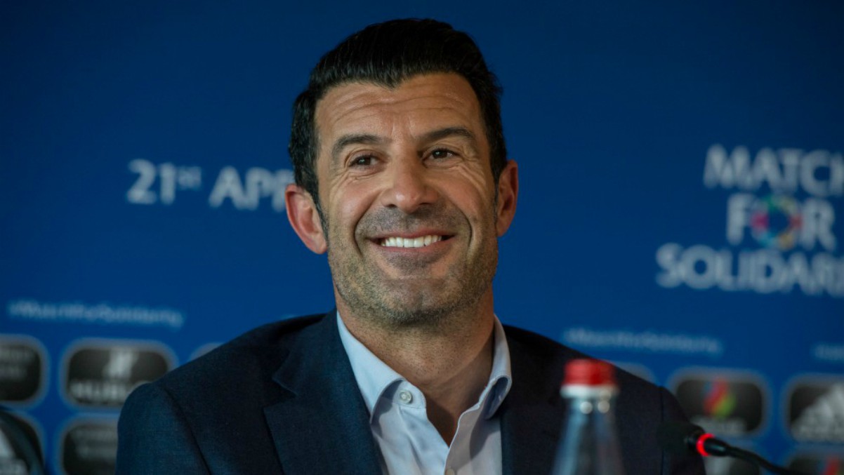 Luis Figo, en un acto. (Getty)