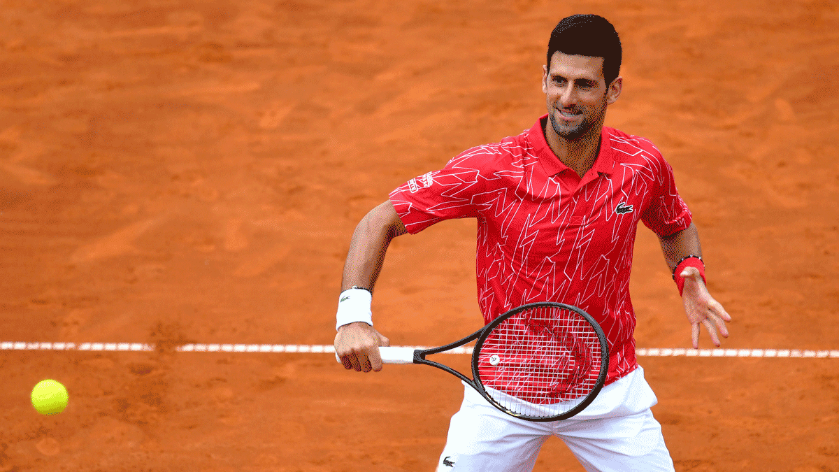 Djokovic, durante el partido de inauguración del Adria Tour (AFP)