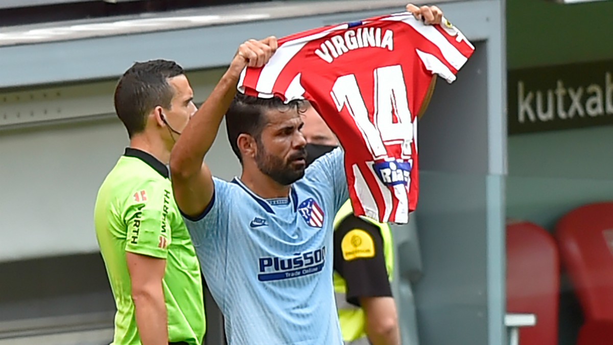 Diego Costa dedicó su gol en el Athletic-Atlético a Virginia Torrecilla. (AFP)