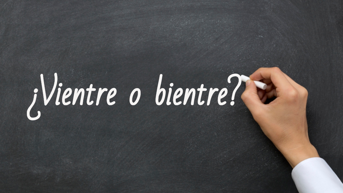 Se escribe vientre o bientre