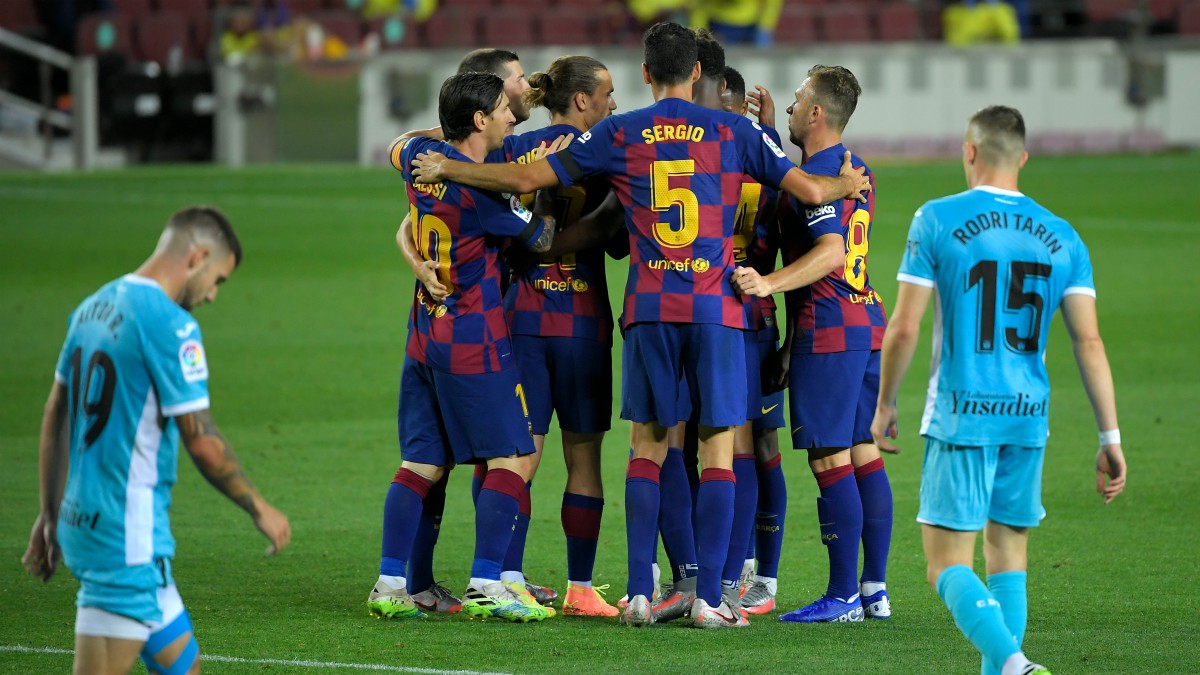 El Barcelona venció al Leganés y mete presión al Real Madrid. (AFP)