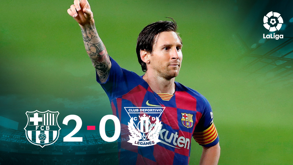 Leo Messi celebró su gol con un curioso gesto.
