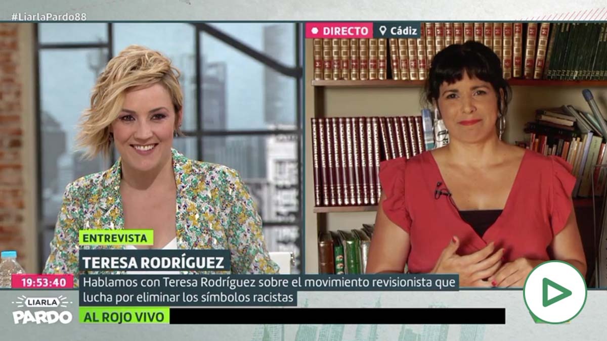 Teresa Rodríguez en su entrevista en La Sexta.