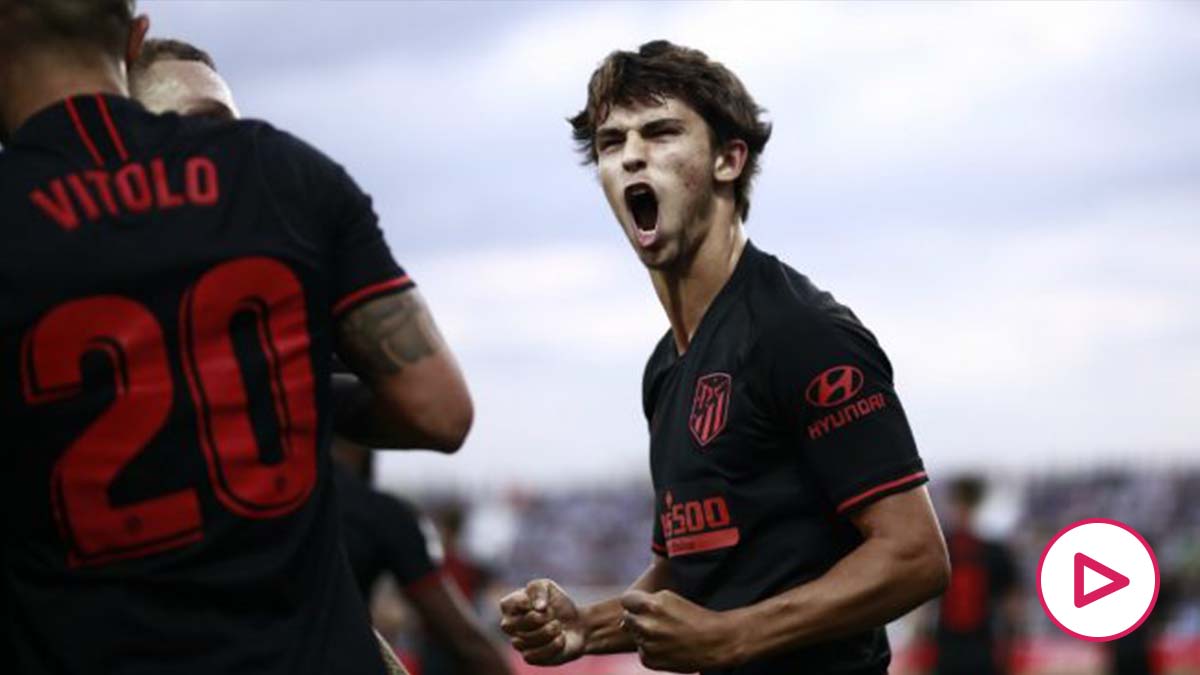 Joao Félix celebra un gol con el Atlético. (AFP)