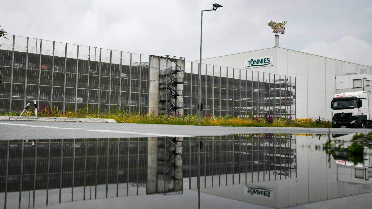 Matadero donde se ha registrado un rebrote en Alemania. Foto: AFP