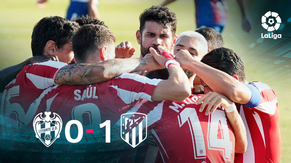 El Atlético de Madrid celebra un gol frente al Levante.