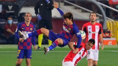 Riqui Puig durante el Barcelona – Athletic. (AFP)