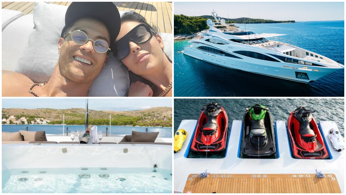 El yate en el que se relajaron Cristiano y Georgina Rodríguez.