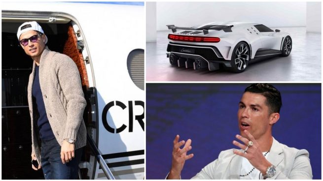 El avión privado, el Bugatti y el Rolex de Cristiano Ronaldo.