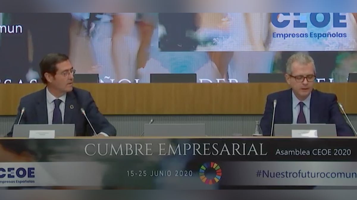 Antonio Garamendi, presidente de la patronal, y Pablo Isla, presidente de Inditex.