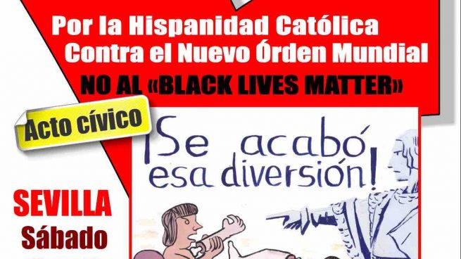 Cartel de la convocatoria contra el Black Lives Matter.